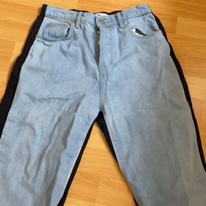 Adika Color-Block Denim/Black Jeans